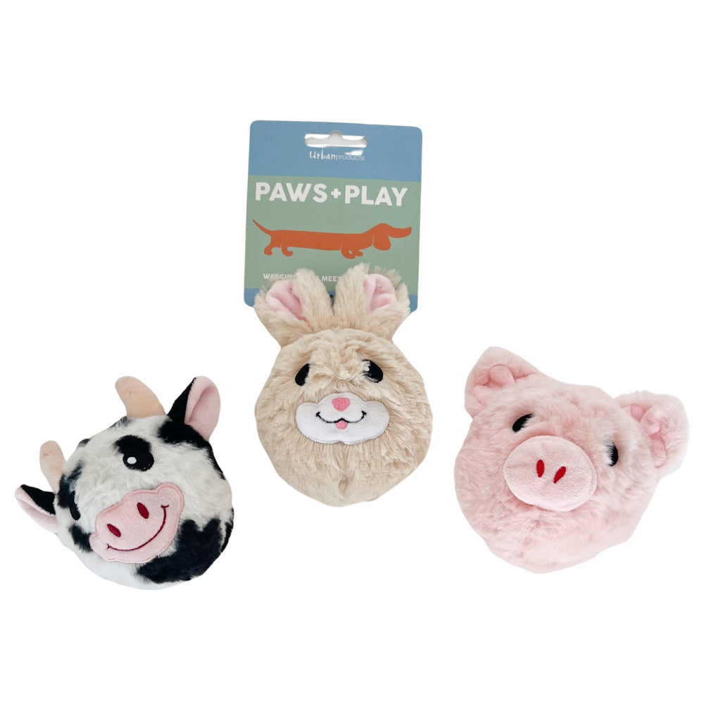 Urban Squeaker Animal Ball Beige/Pink Dog/Pet Durable Interactive Chew Toy — image 2