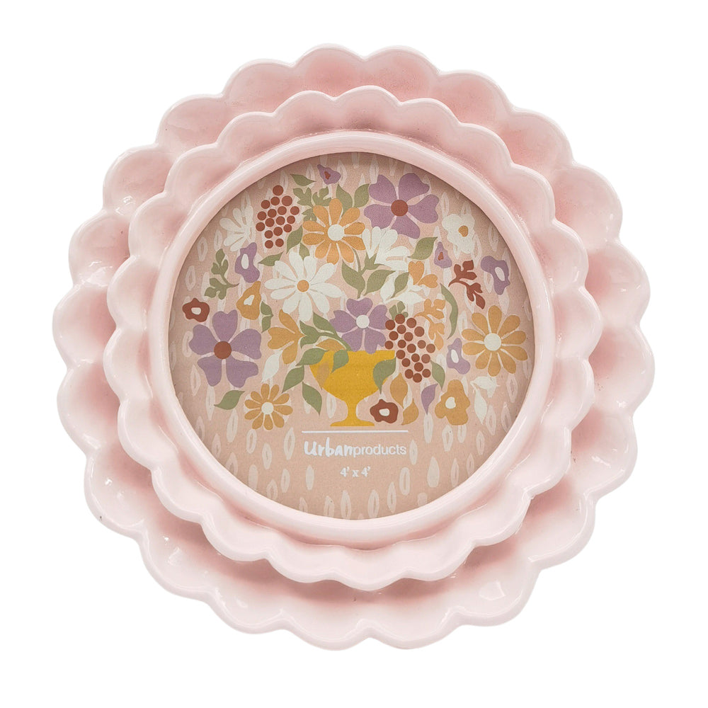 Urban Lotti Petal Photo/Picture Frame 4x4 Inch Decorative Decor Display — Pink