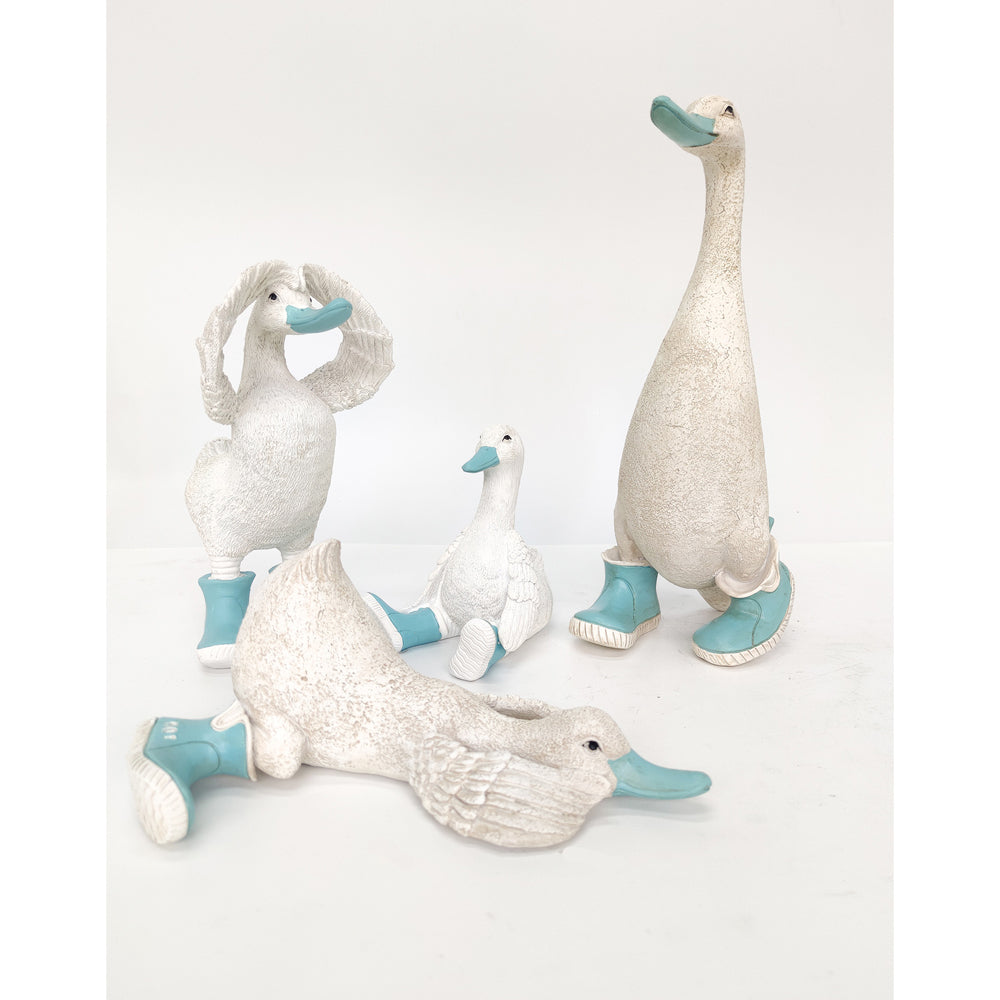 Urban Hiding Duck in Boots Ornament Blue 22cm Decorative Decor Statue Figure — image 2