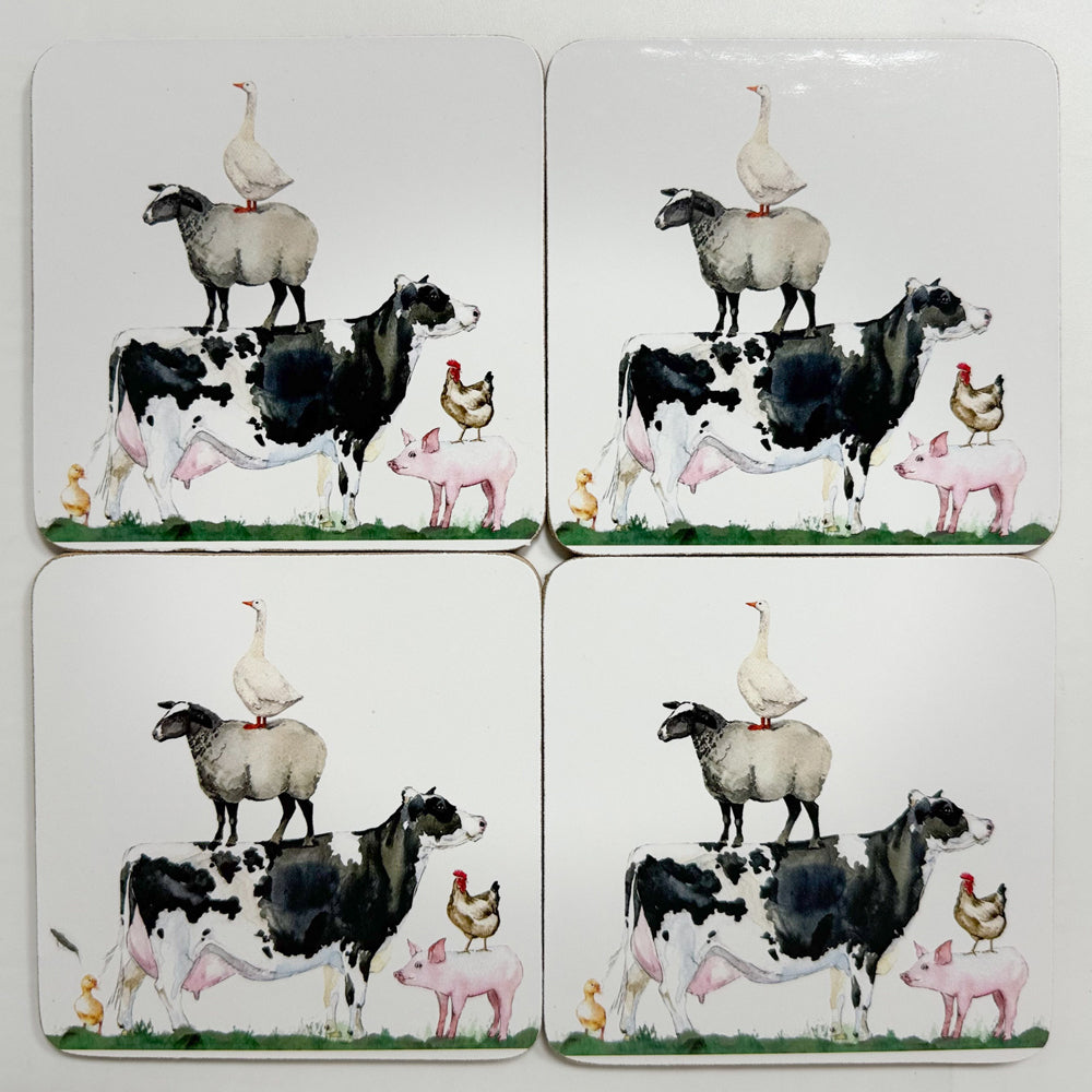 Urban Farm Yard Cork MDF Coasters Green Kitchen Decor Tableware/Dinnerware — image 2