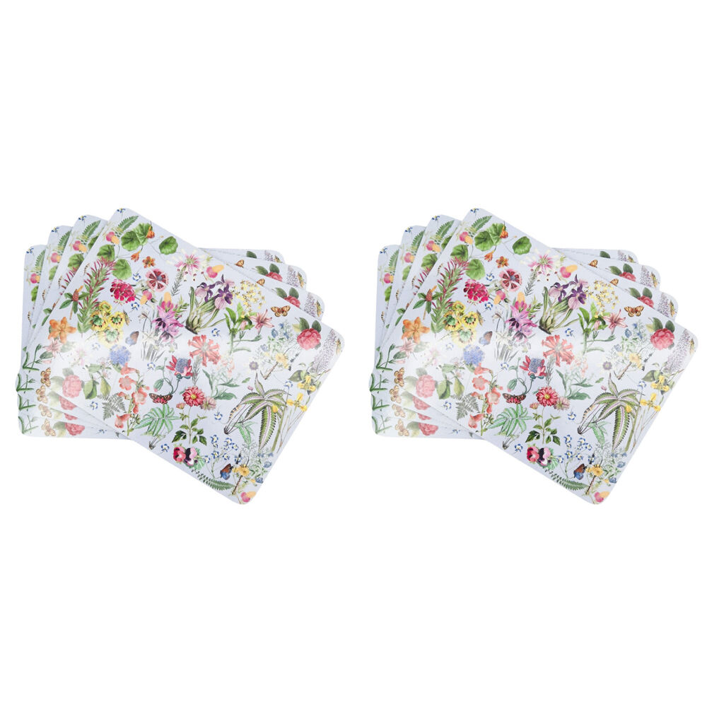 Urban 4pc Urban Botanicals Floral Cork Wooden Table Placemats 28x38cm Blue (2 Pack)