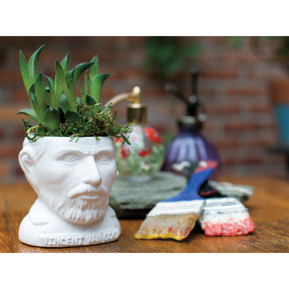 Unemployed Philosophers Guild Vincent Van Gogh Planter Herb/Plant Pot 9cm WHT