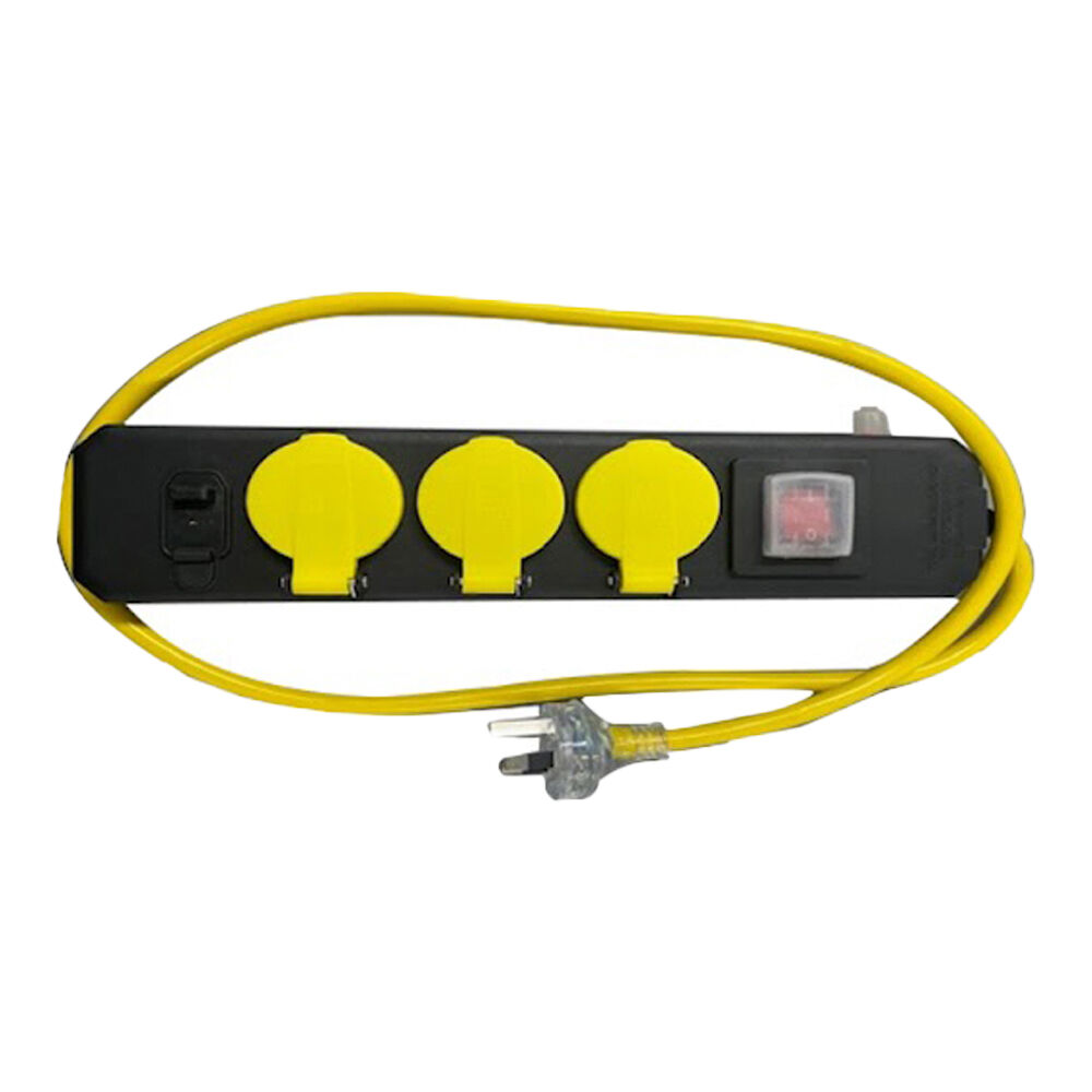 Ultracharge Powerboard 3 Outlet Socket 2.4 USB 2.4A Black/Yellow (4 Pack) — image 2