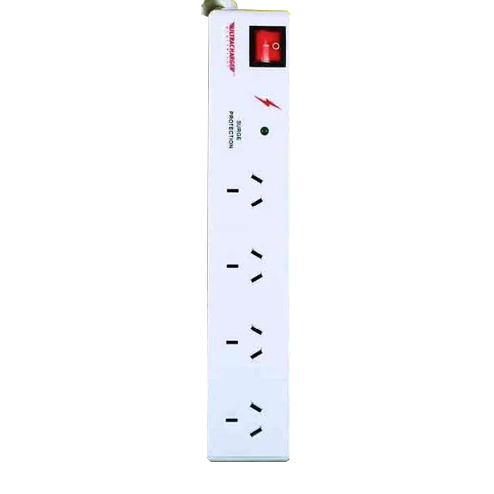 Ultracharge 4-Socket Surge Protection Power Strip Board 1m Cord Extension Outlet — image 3