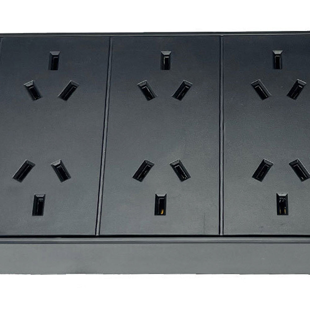 Ultracharge 8 Way Surge Protected Power Board With 2 USB Charging Ports Black — image 3