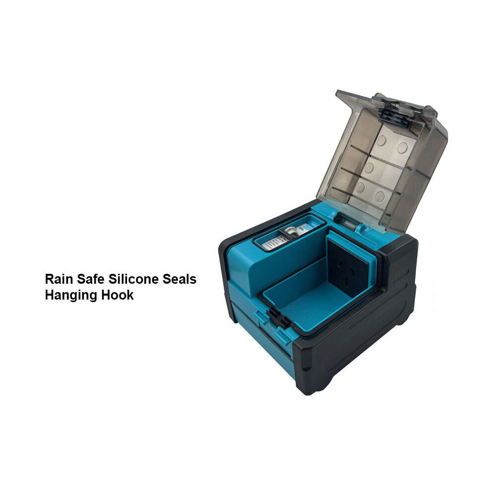 Ultracharge Portable Safety Power Cube RCBO 10 Amp Single Socket Teal/Black — image 2