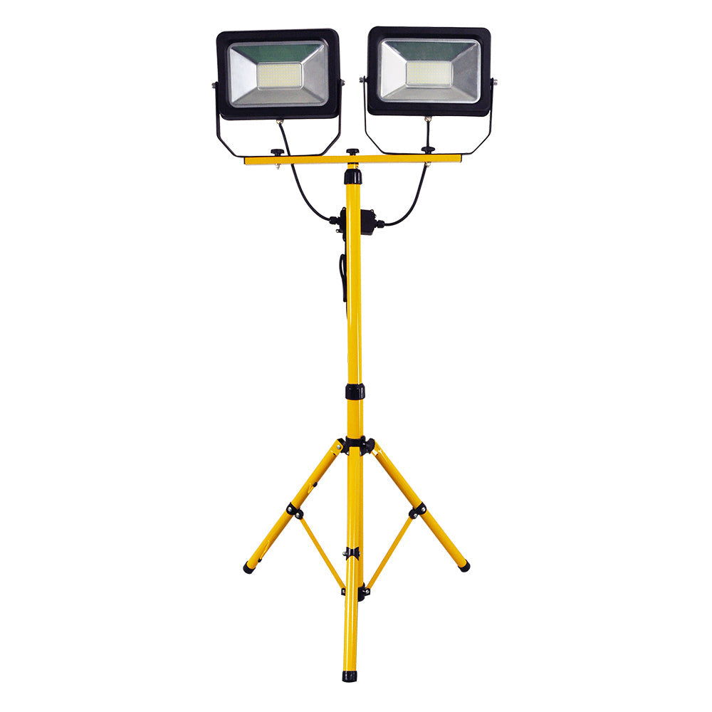 Ultracharge 2x 30W LED Twin Floodlight Outdoor Work/Flood Light w/ 1.6m Stand