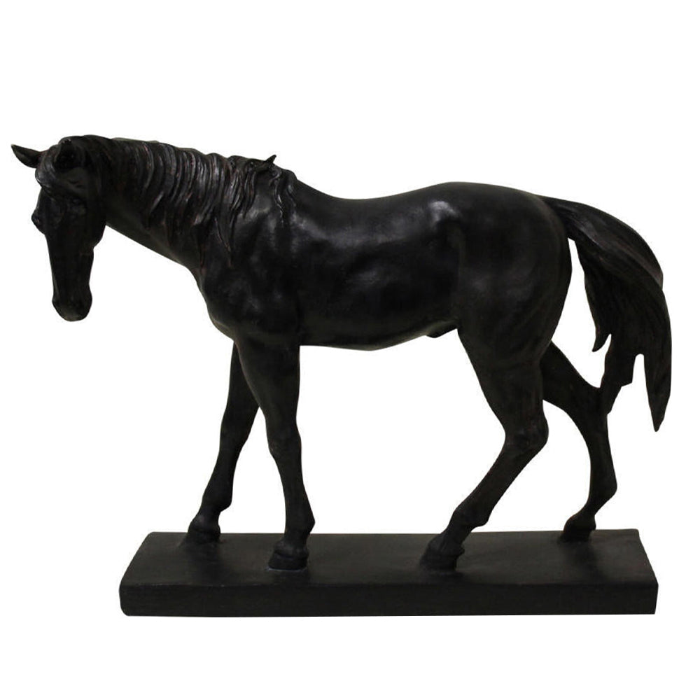 LVD 30cm Resin Home Table/Desk Shelf Standing Jet Black Horse Home Sculpture Décor — image 2