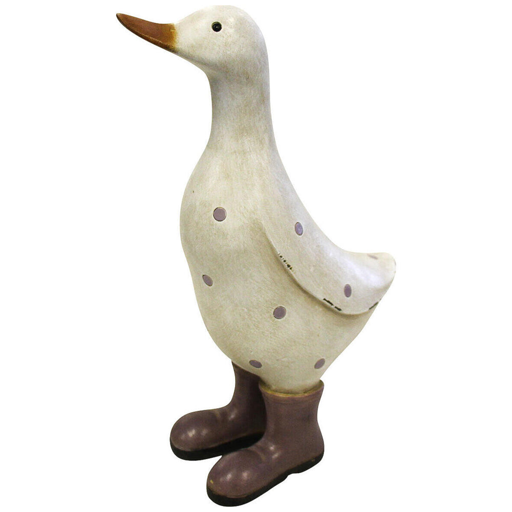 LVD Polyresin Duck Aubergine Boots Sculpture Ornament Home/Office Decor 22cm