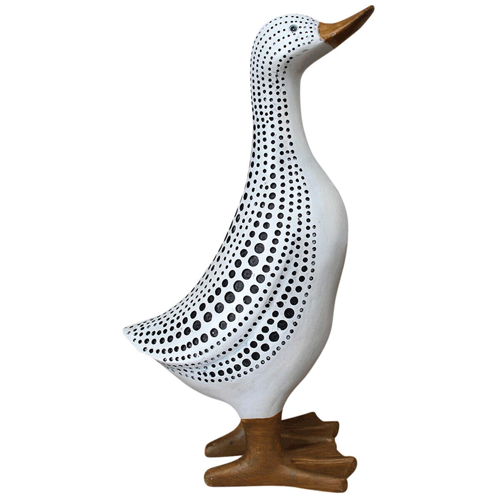LVD Polyresin Duck Black Dots Sculpture Figure Home/Office Decor 30.5cm Tall