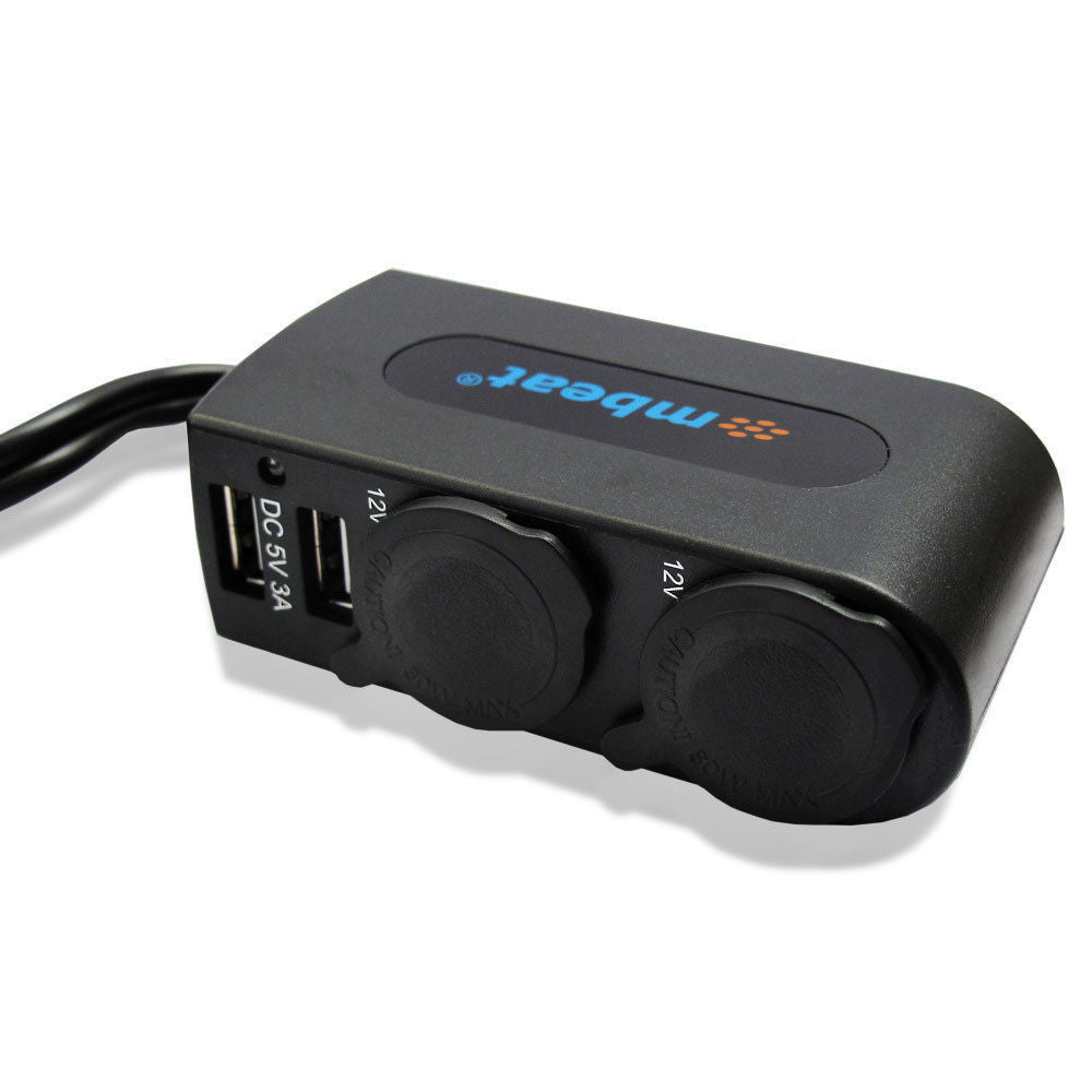 Mbeat Dual Port USB/Cigarette Lighter Car Charger Splitter/Extension Cord 3A/15W — image 5