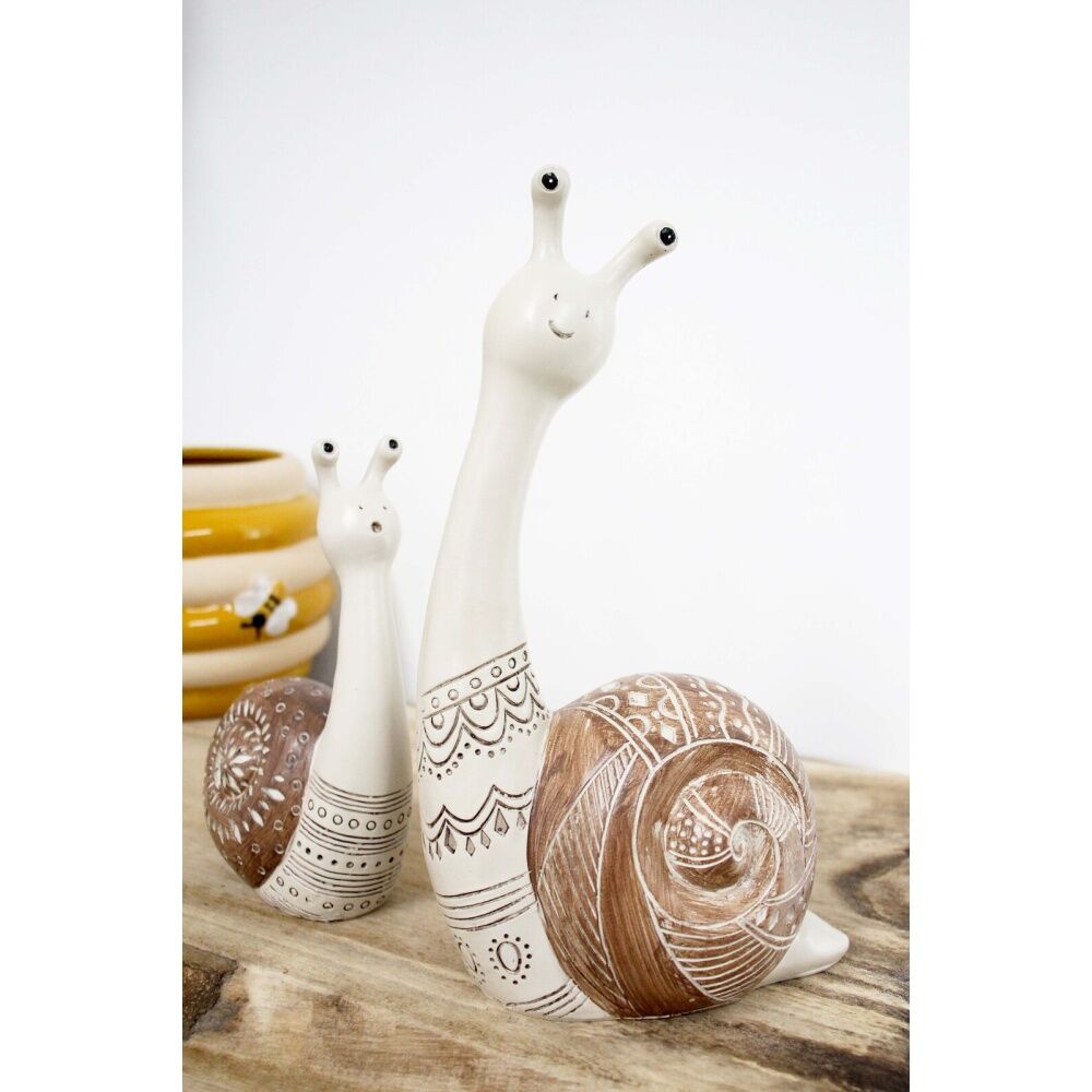 LVD Tall Snail Resin Figurine Small Home/Garden Ornament Decor 10x15cm Bolt — image 2