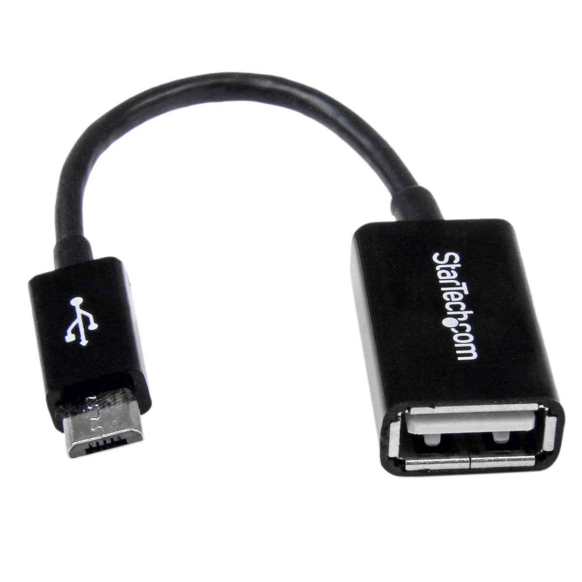 Star Tech 5in Micro USB to USB OTG Host Adapter Tablet Computer/Smartphone Black