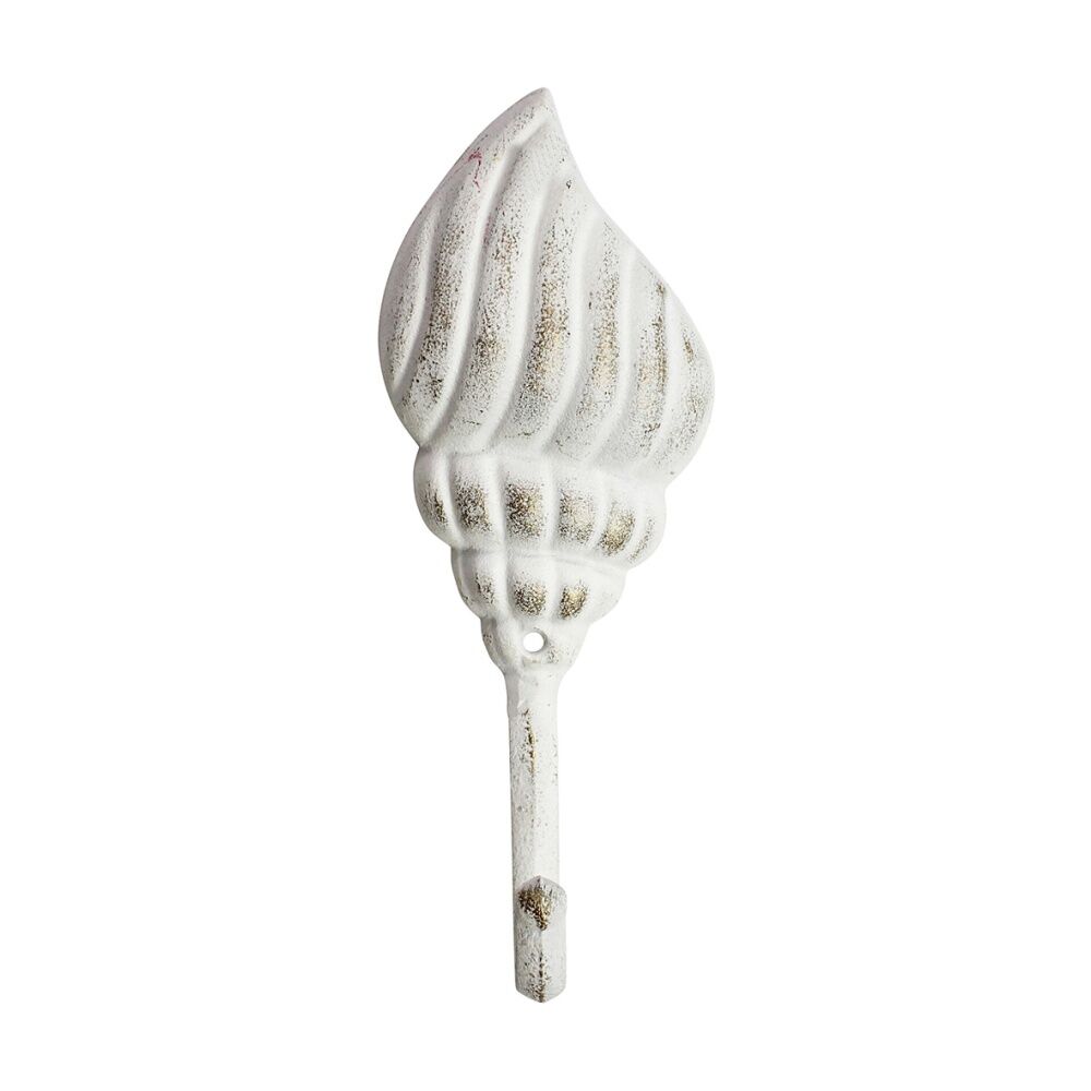 LVD 12.5x16cm Shell Hook White Gold Decorative Home Decor Ornament Statue