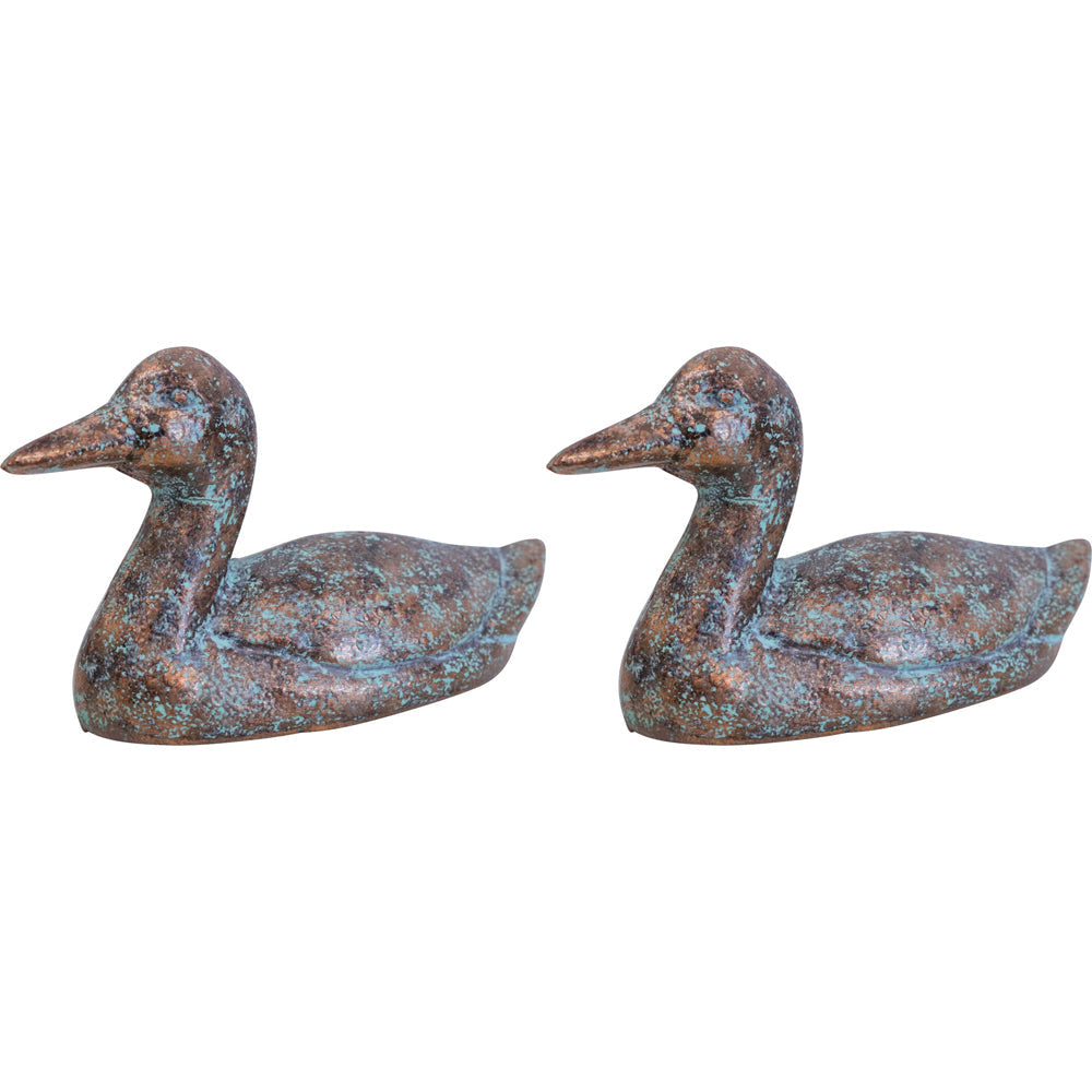 LVD Iron Sitting Duck Sculpture Home/Garden Indoor/Outdoor Decor 14.5x8.5cm (2 Pack)