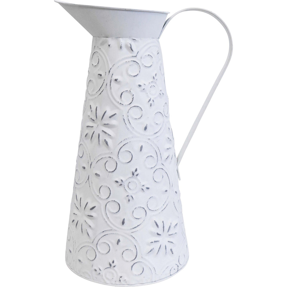 LVD Water/Juice Vintage Jug Pitcher Decorative Drink Container Lrg 36cm WHT