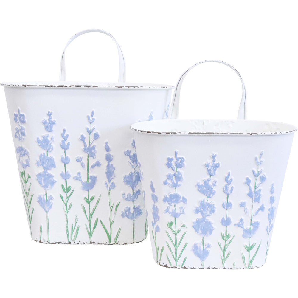 LVD Iron Planters Lavender Flower/Plant Pot Home/Garden Decor 29/25cm (2 Pieces)