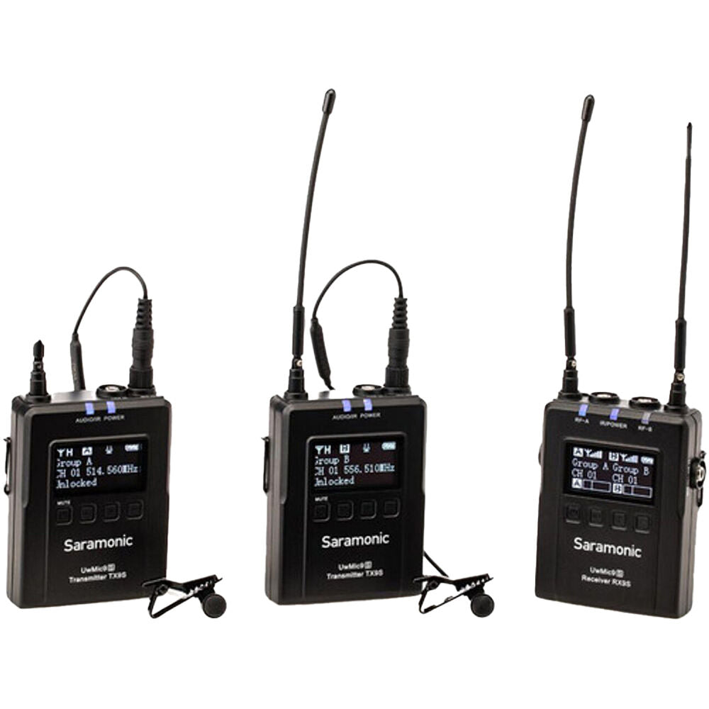 Saramonic UHF Wireless Microphone System Kit For Broadcast/TV/Vloggers (3 Pieces)