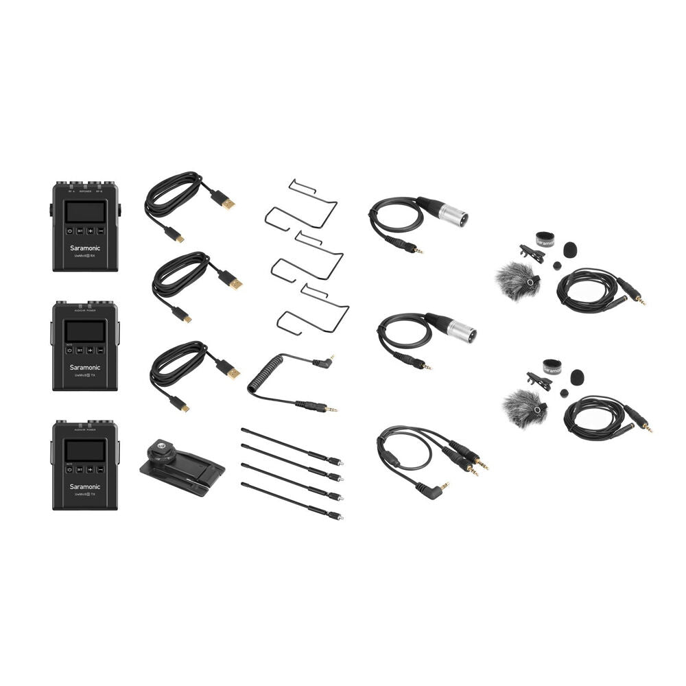 Saramonic UHF Wireless Microphone System Kit For Broadcast/TV/Vloggers (3 Pieces) — image 5
