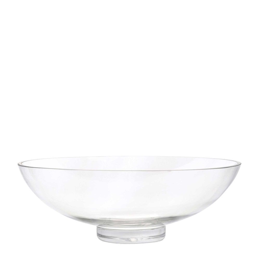 Belle Jia Glass Fruit Bowl Container Tabletop Home Decor Small Round 28cm Clear — image 2