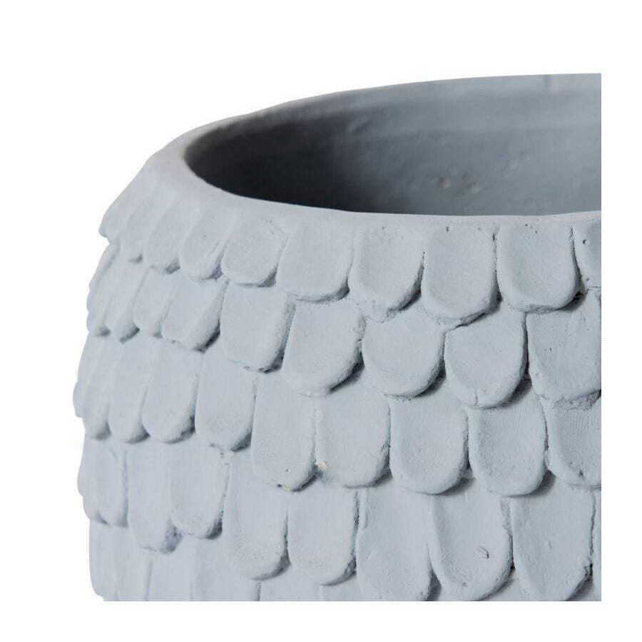 E Style Eason 24cm Cement Plant Pot Round Home/Garden Decor Planter Grey — image 2