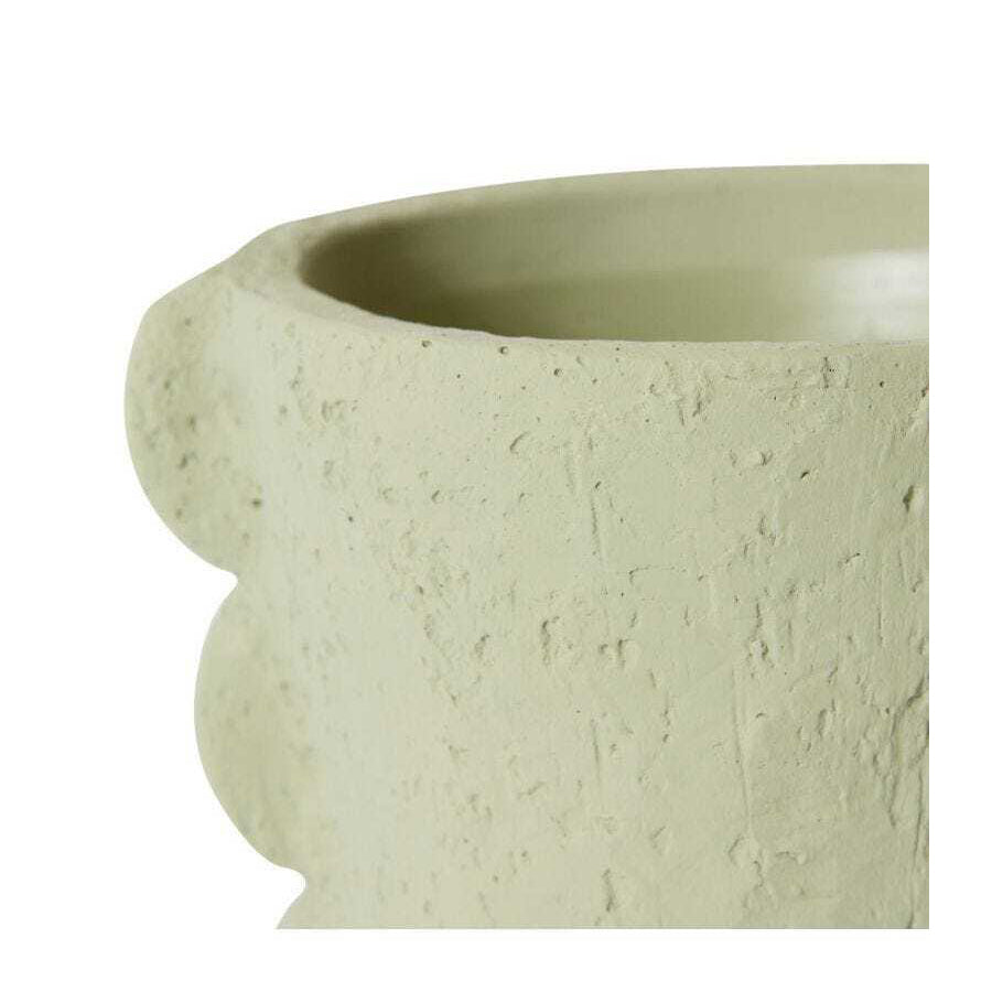 E Style Sutton 13cm Cement Plant Pot Flower Planter Holder Home Decor Green — image 2