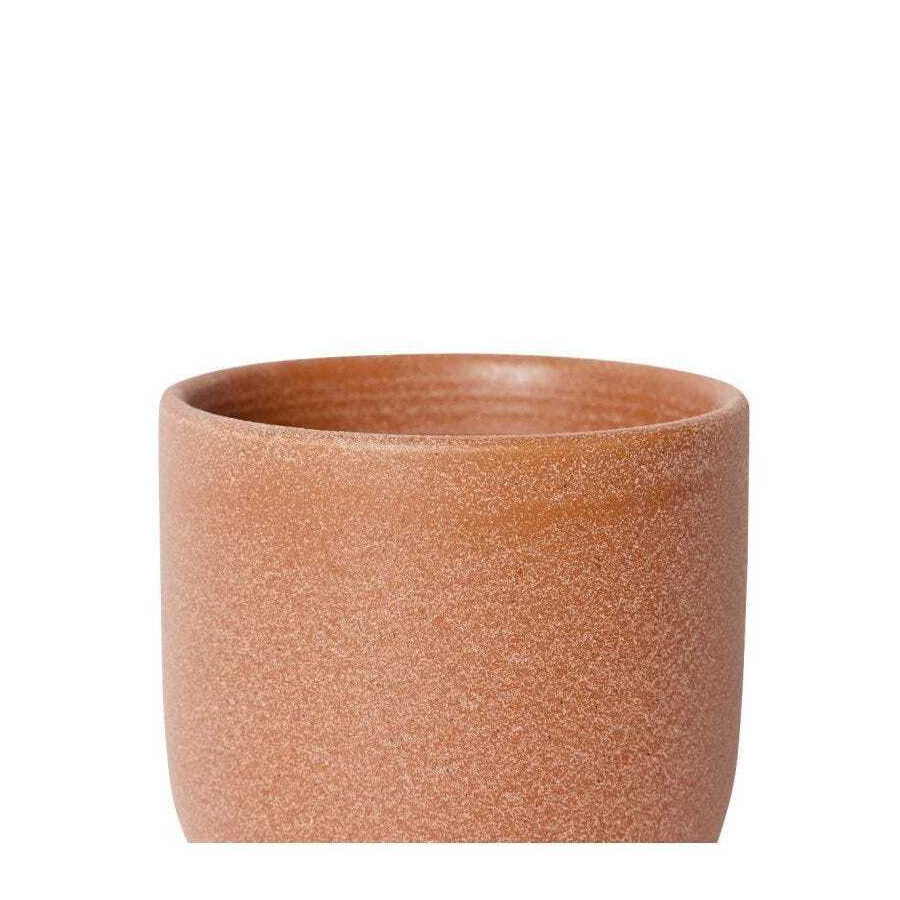 E Style Allegra 12cm Ceramic Plant Pot w/ Saucer Flower Planter Terracotta — image 2