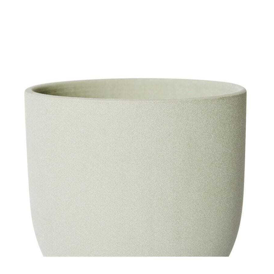 E Style Allegra 19cm Ceramic Plant Pot w/ Saucer Home Decor Planter Green — image 2