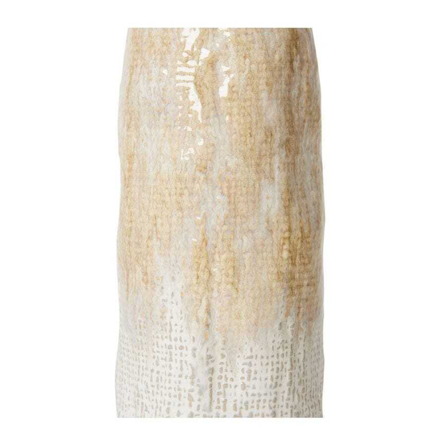 E Style Alcott 42cm Ceramic Flower/Plant Vase Tabletop Decor Brown/Cream