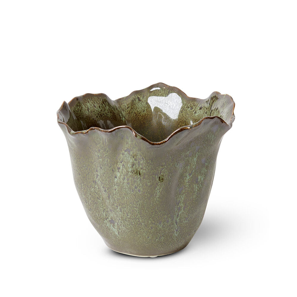 E Style Ceramic Julia Vase Plant Vase Home Tabletop Decor 25x21cm Green