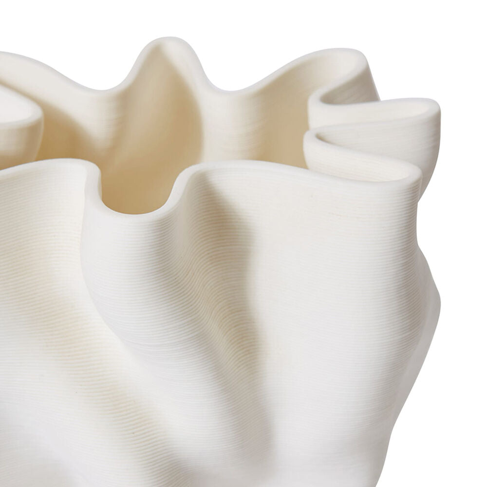 E Style Porcelain Ailsa Vase Plant Vase Home/Office Table Decor 18x20cm White — image 2