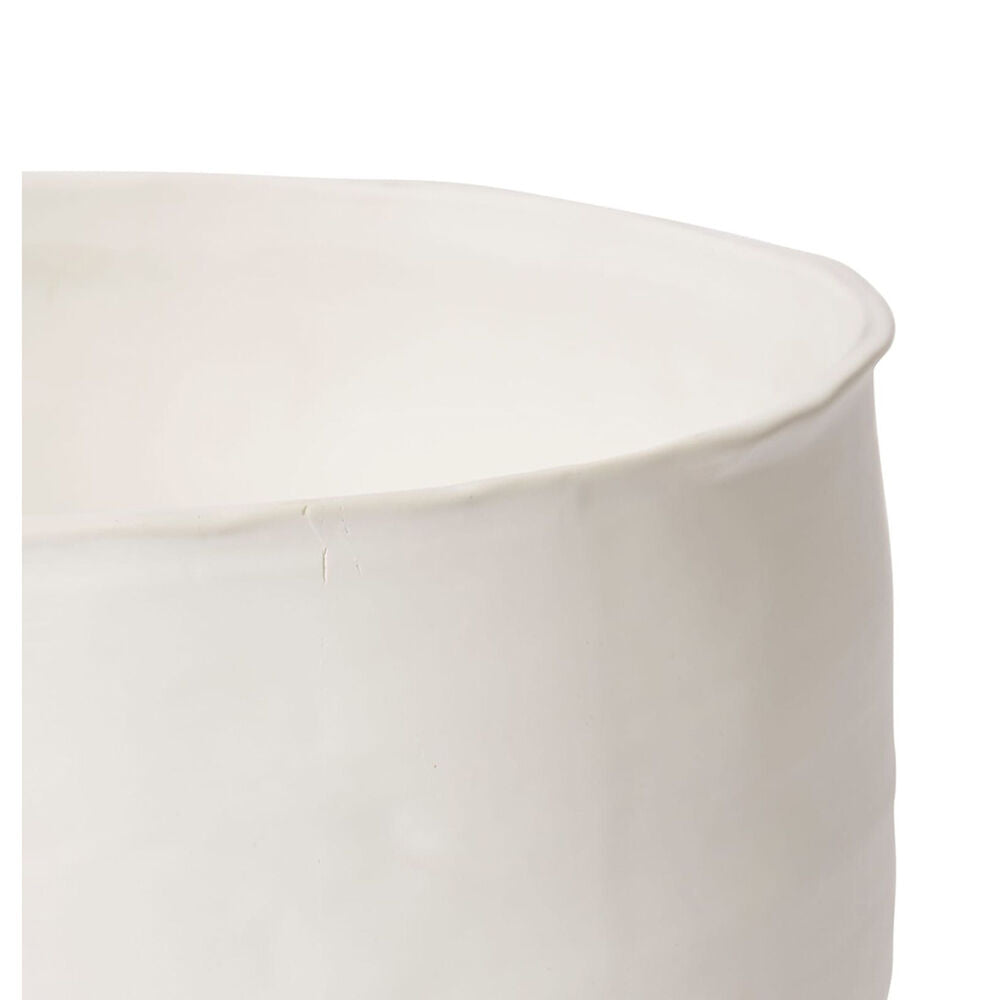 E Style Yvette Ceramic Decorative Bowl Flower/Plant Pot 30cm Matt White — image 2