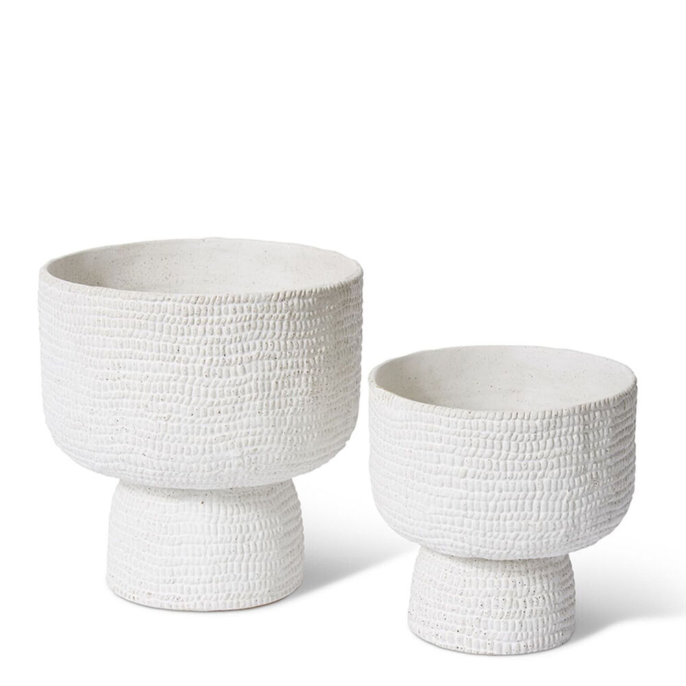 E Style Ceramic Aurora Flower Pot Home Garden Decor Display 26x26cm White — image 3