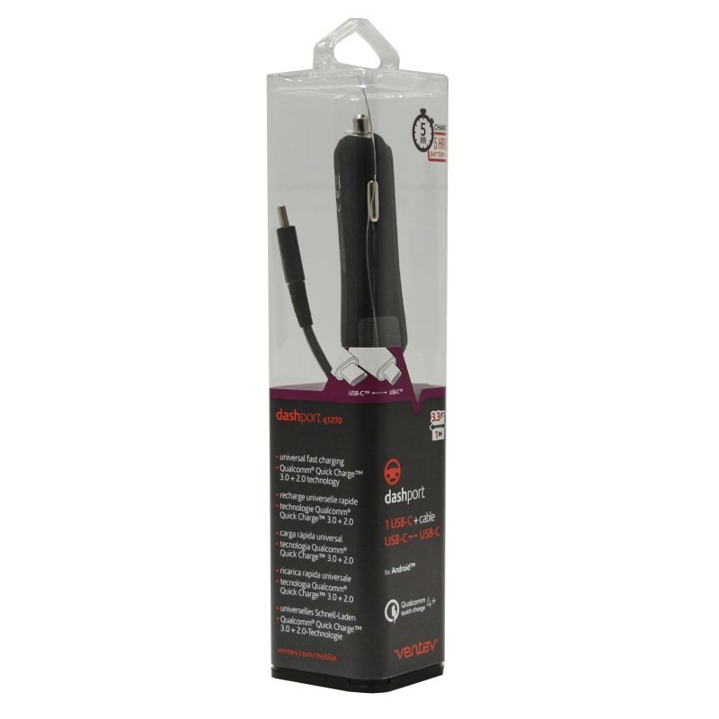 Ventev Universal Single USBC Port Car Adapter Fast Charger for Phones/Tablets — image 2