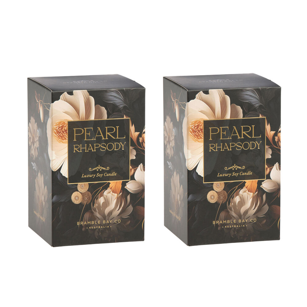 Bramble Bay Vintage Floriade Pearl Rhapsody Candle Home Fragrance 250g (2 Pack)