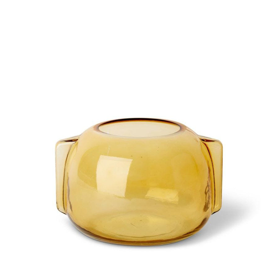 E Style 24cm Glass Koami Plant/Flower Vase Tabletop Display Decor Amber (2 Pack) — image 2