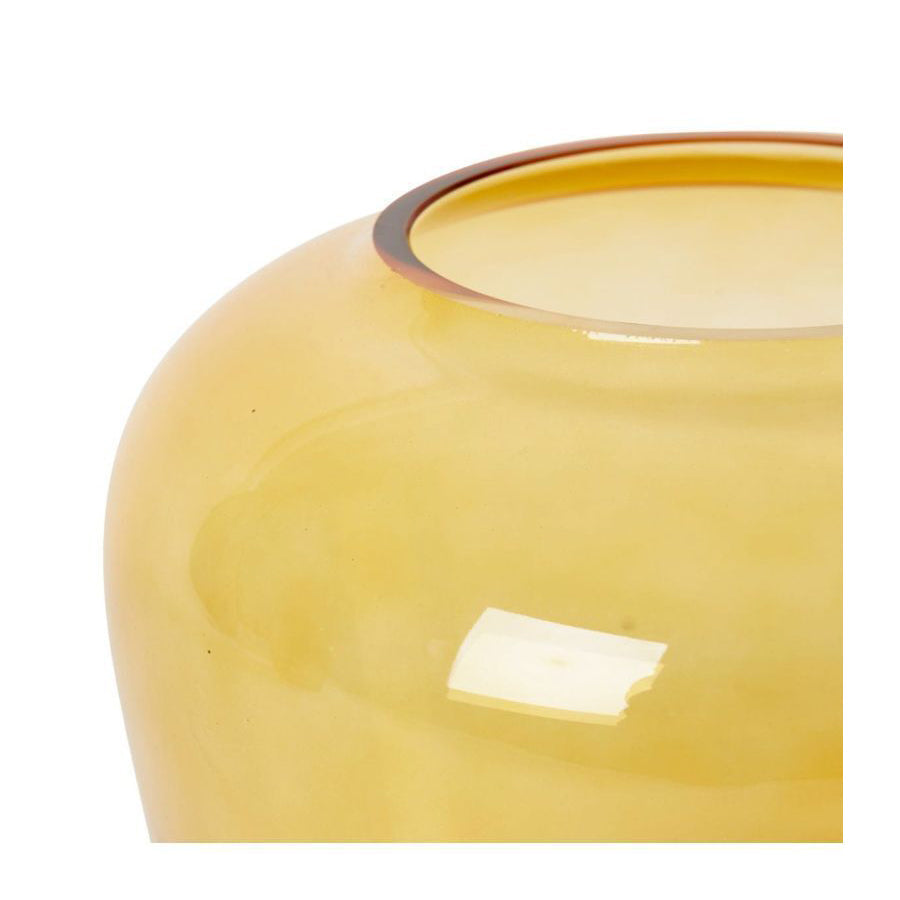 E Style 20cm Glass Brice Plant/Flower Vase Tabletop Display Home Decor Amber — image 2