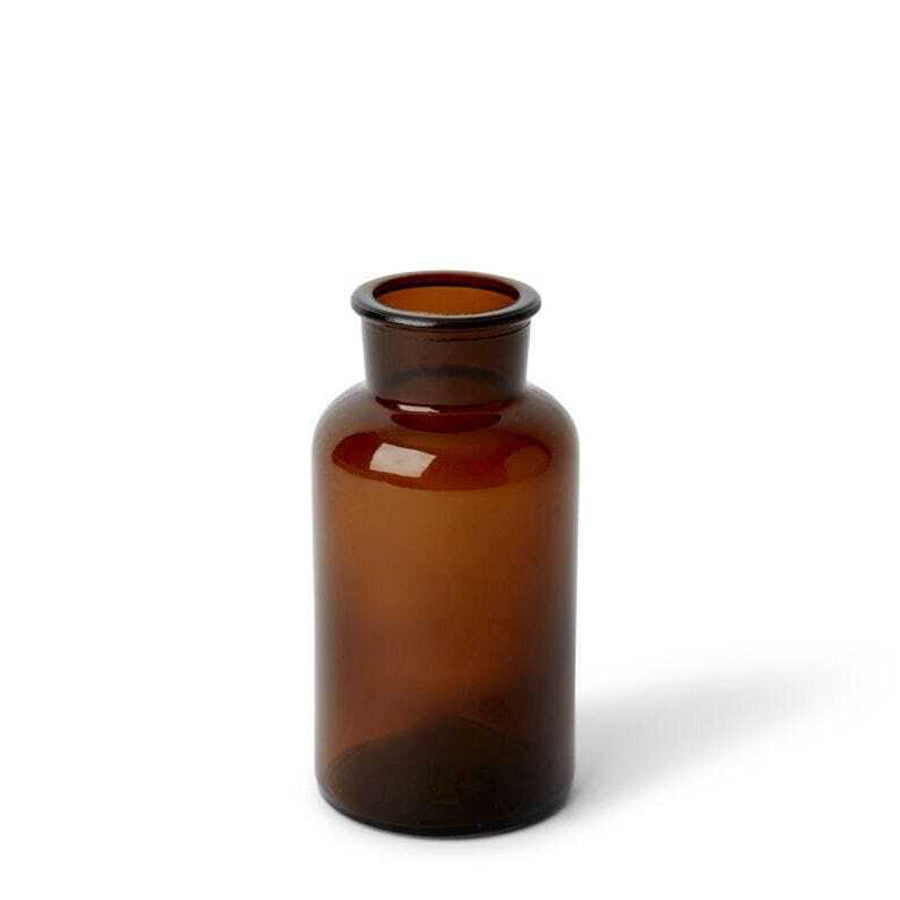 E Style 16cm Glass Specimen Bottle Home Decorative Flower/Foliage Vase Brown