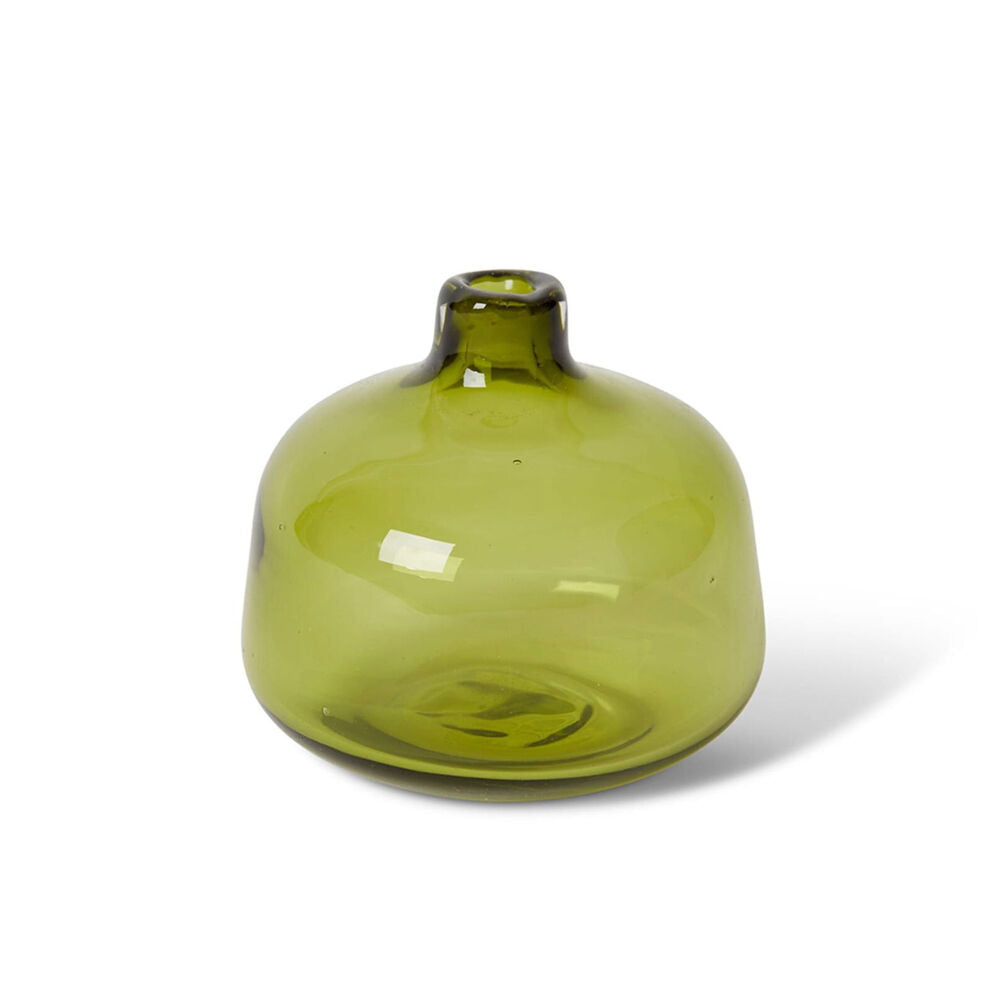 E Style Dalili Glass Decorative Bottle Short Vase Home Decor 11cm Green (2 Pack) — image 2