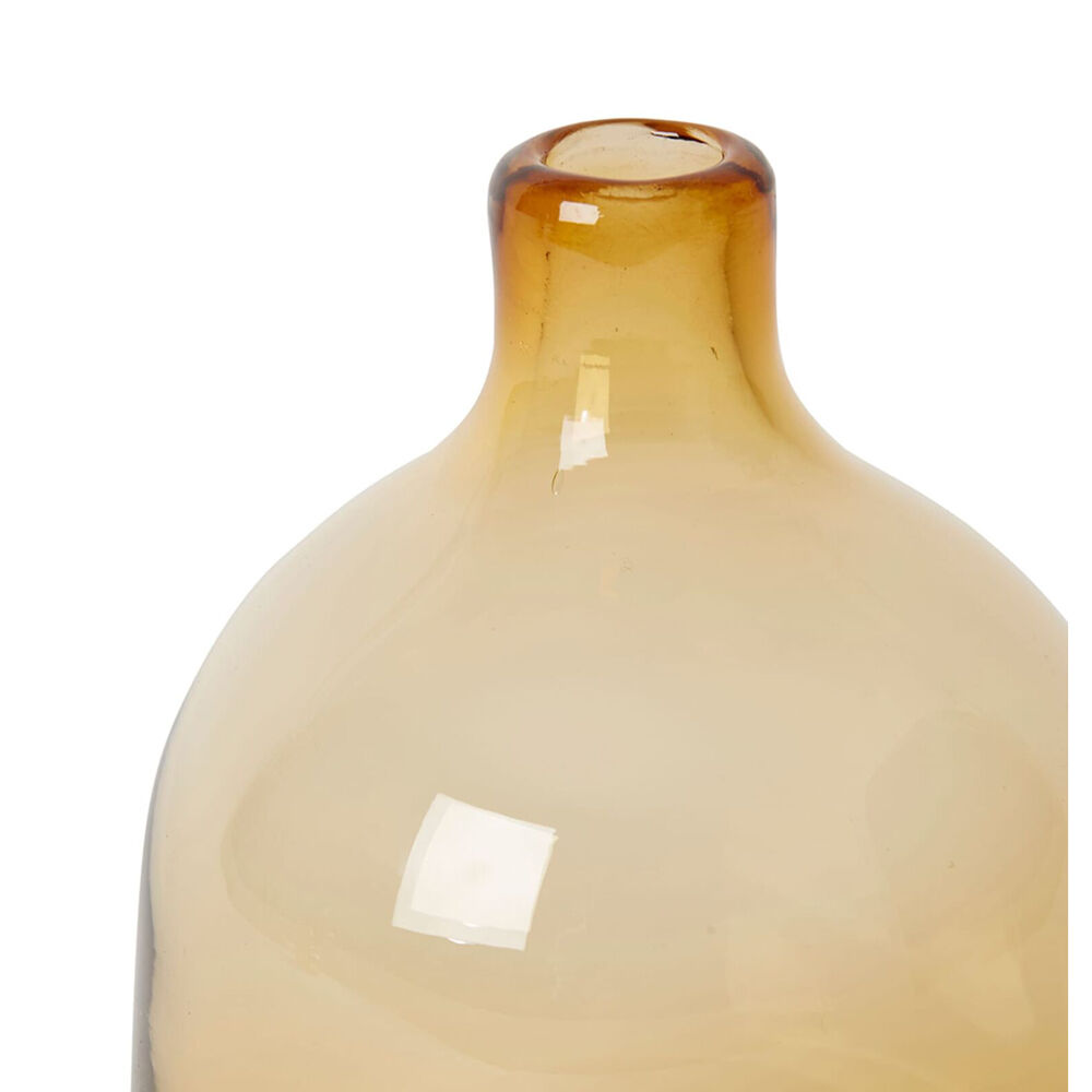 E Style Dalili Glass Decorative Bottle Flower Vase Home Decor 14cm Amber — image 2