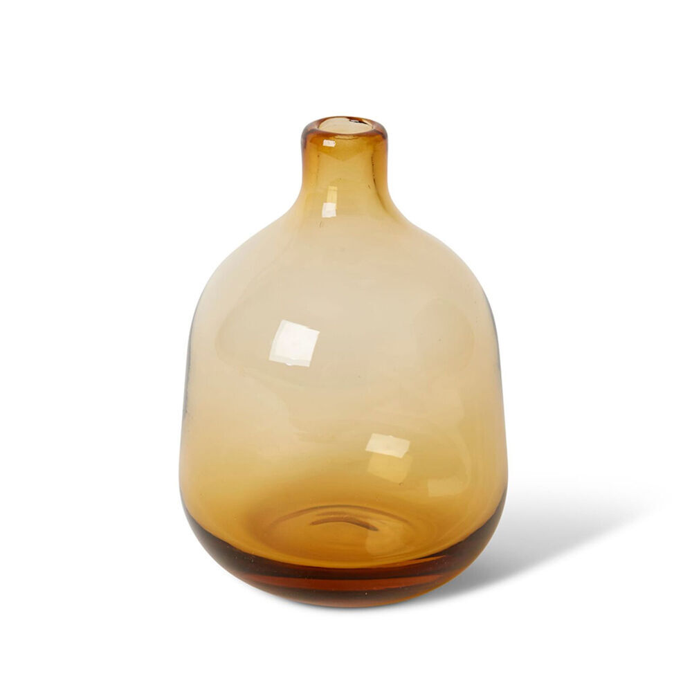 E Style Dalili Glass Decorative Bottle Flower Vase Home Decor 14cm Amber (2 Pack) — image 2