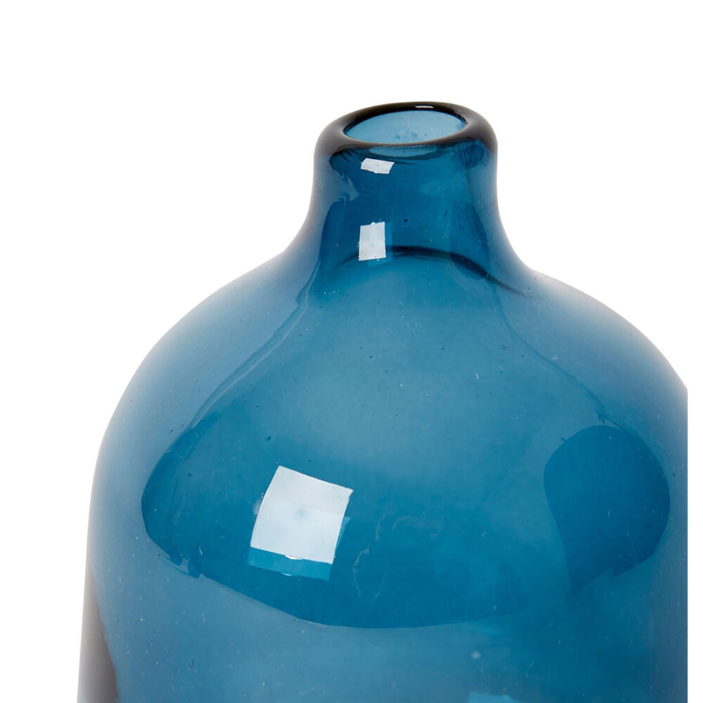 E Style Dalili Glass Decorative Bottle Flower Vase Home Decor 14cm Blue — image 2