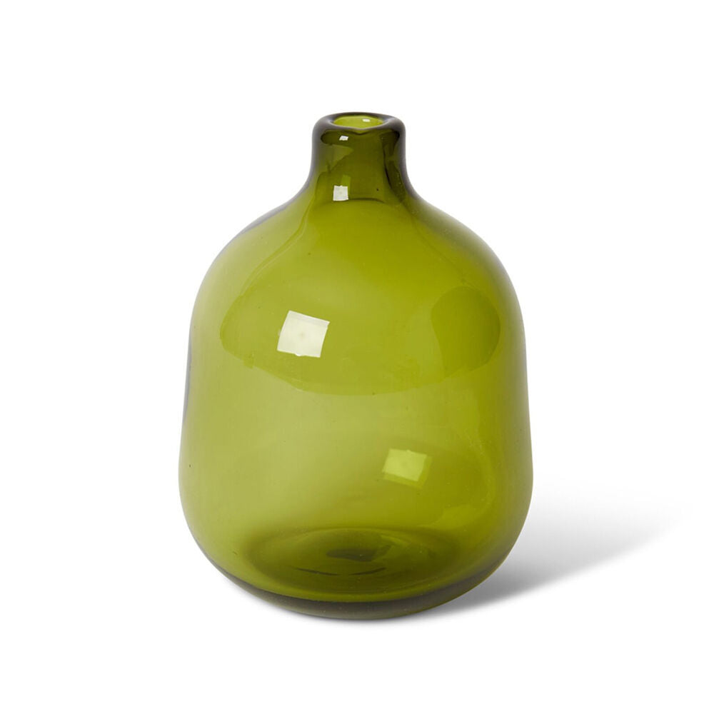E Style Dalili Glass Decorative Bottle Flower Vase Home Decor 14cm Green (2 Pack) — image 2