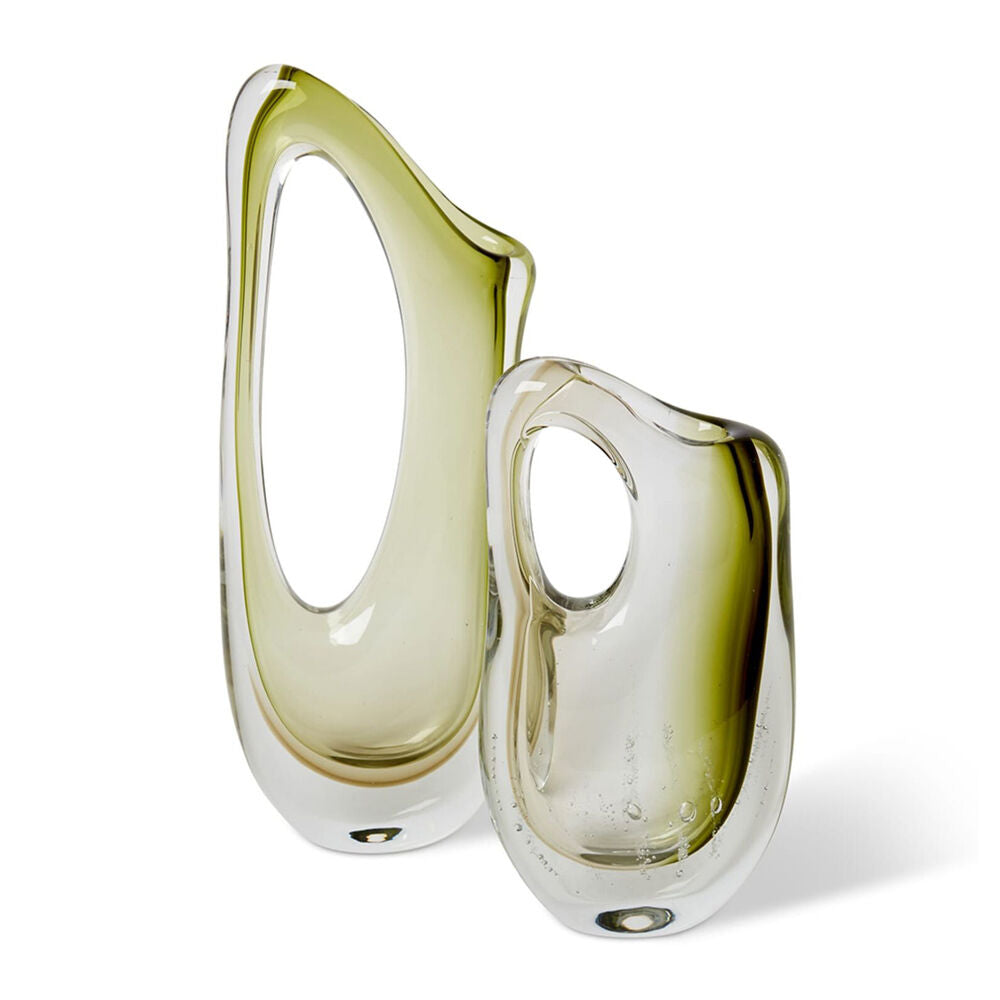 E Style Kamara Glass Flower Vase Centerpiece Indoor Home Decor 29cm Green — image 3
