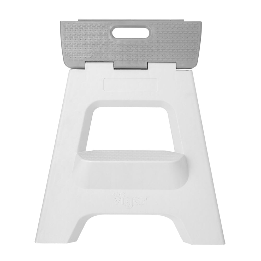 Vigar 40cm Compact 2Step Plastic Foldable Stool/Chair Portable Non-Slip Grey — image 2