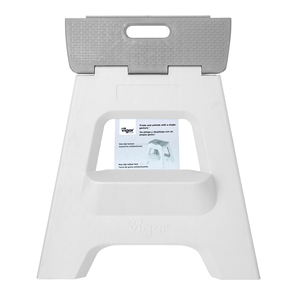 Vigar 40cm Compact 2Step Plastic Foldable Stool/Chair Portable Non-Slip Grey — image 3