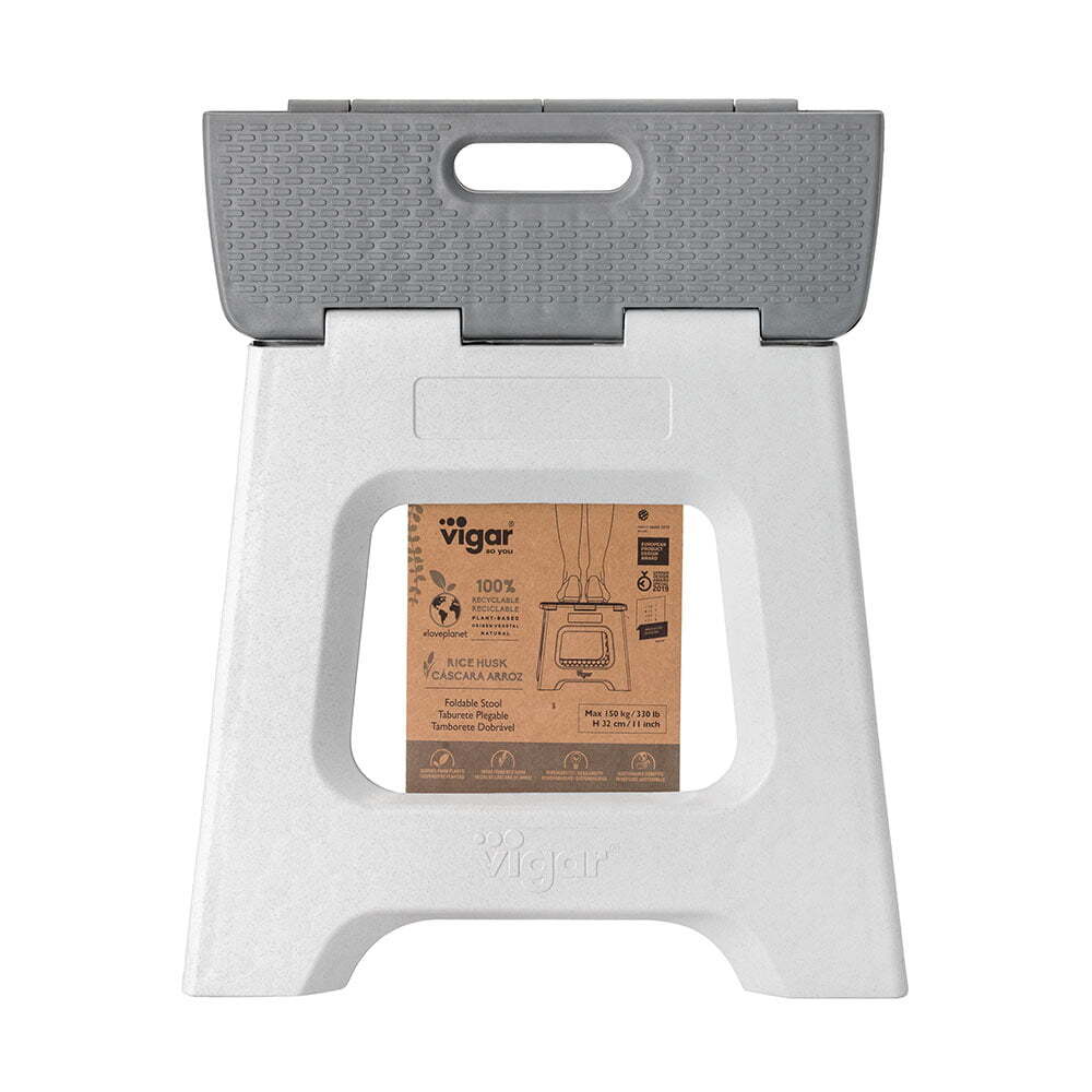 Vigar Zeroline Multipurpose 32cm Foldable Step Stool Indoor/Kitchen Chair Grey — image 3