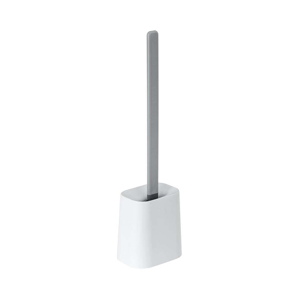 Vigar Essential Rubber Eco Toilet Brush w Holder Bathroom Cleaner Set — White