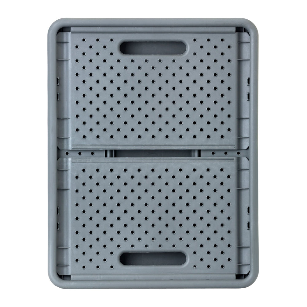 Vigar Compact 32L Plastic Foldable Crate Home Basket Storage Tray Charcoal Black — image 4
