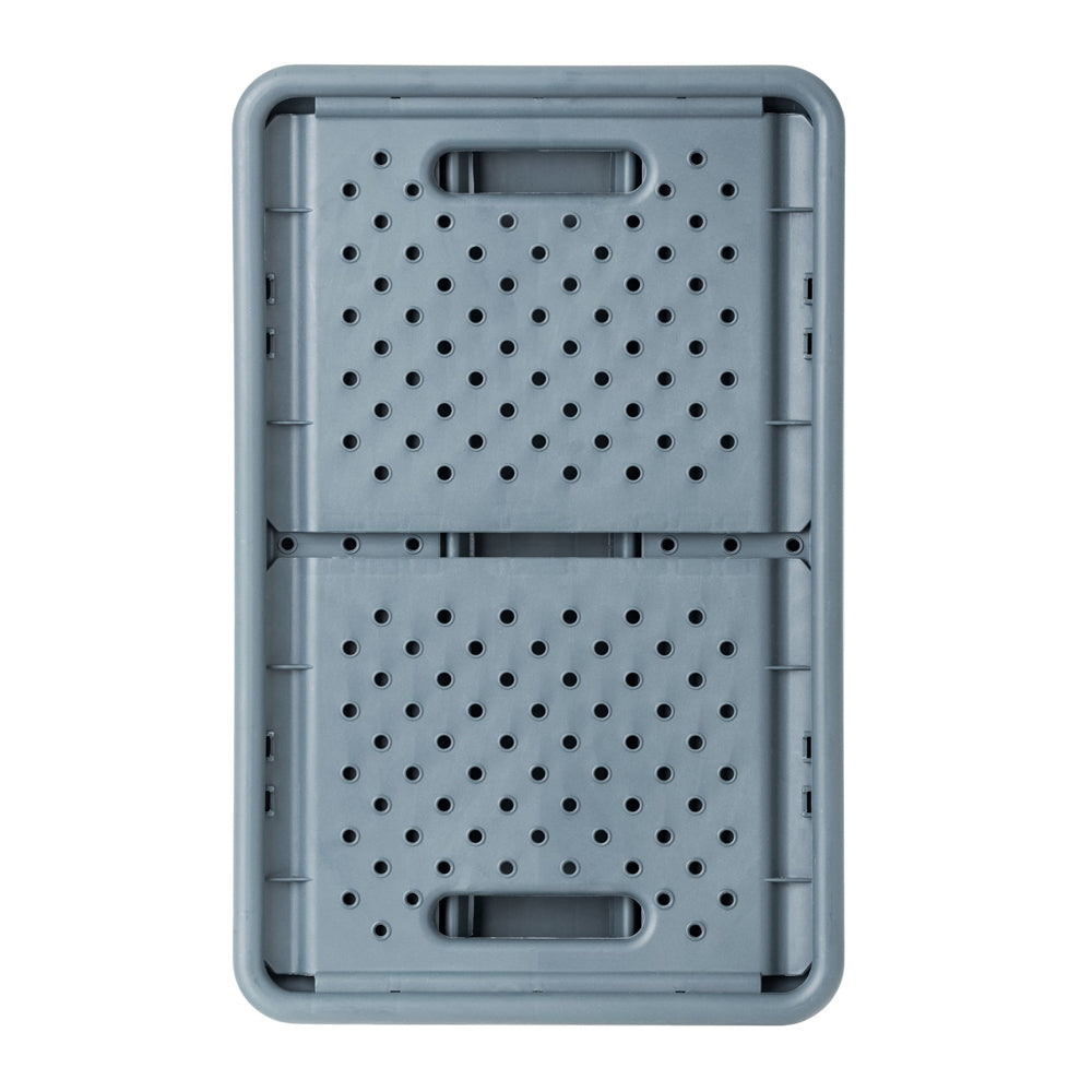 Vigar Compact 11.3L Plastic Foldable Crate Home Office Storage Charcoal Black — image 4
